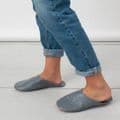 Women's Slippers - Leather Mules - Mustard